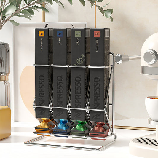 4-Tier Coffee Capsule Holder for Nespresso – Capsule & Creamer Organizer Rack