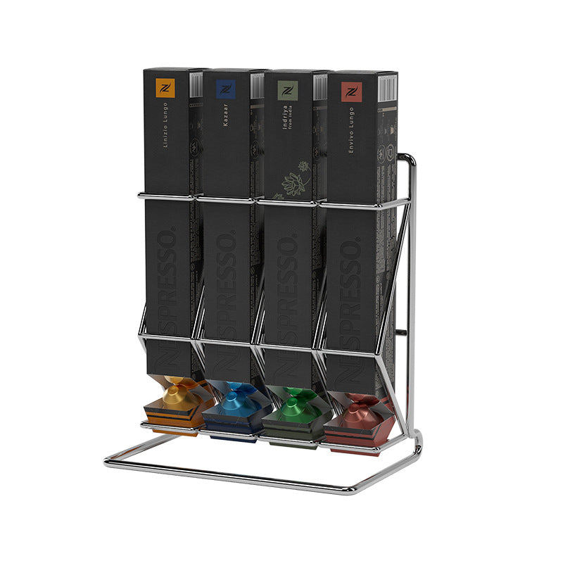 4-Tier Coffee Capsule Holder for Nespresso – Capsule & Creamer Organizer Rack