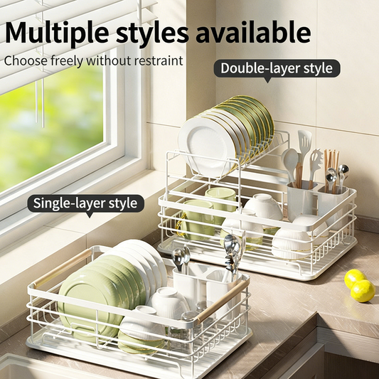 Kitchen Counter Drainer with Utensil Holder