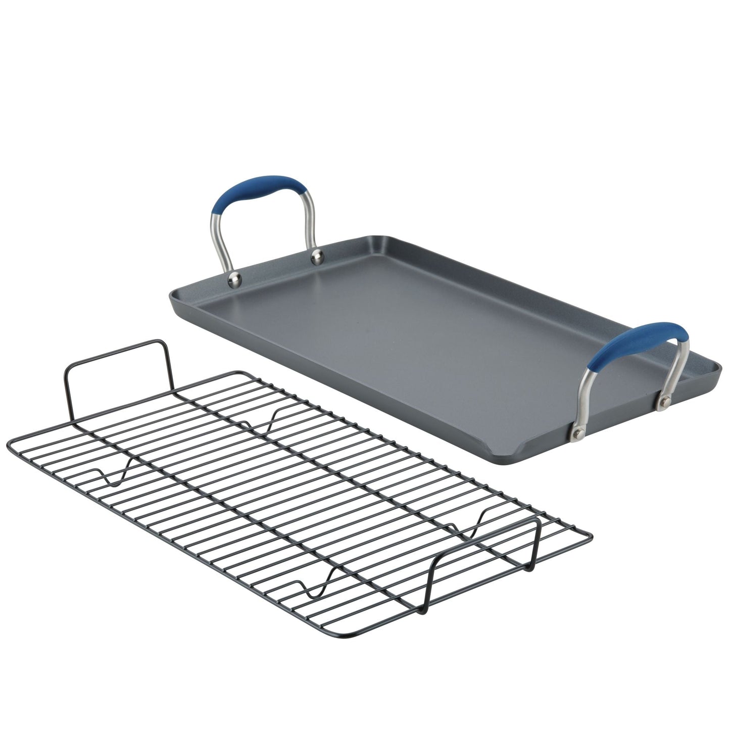 10 x 18-Inch Double Burner Griddle with Multi-Purpose Rack